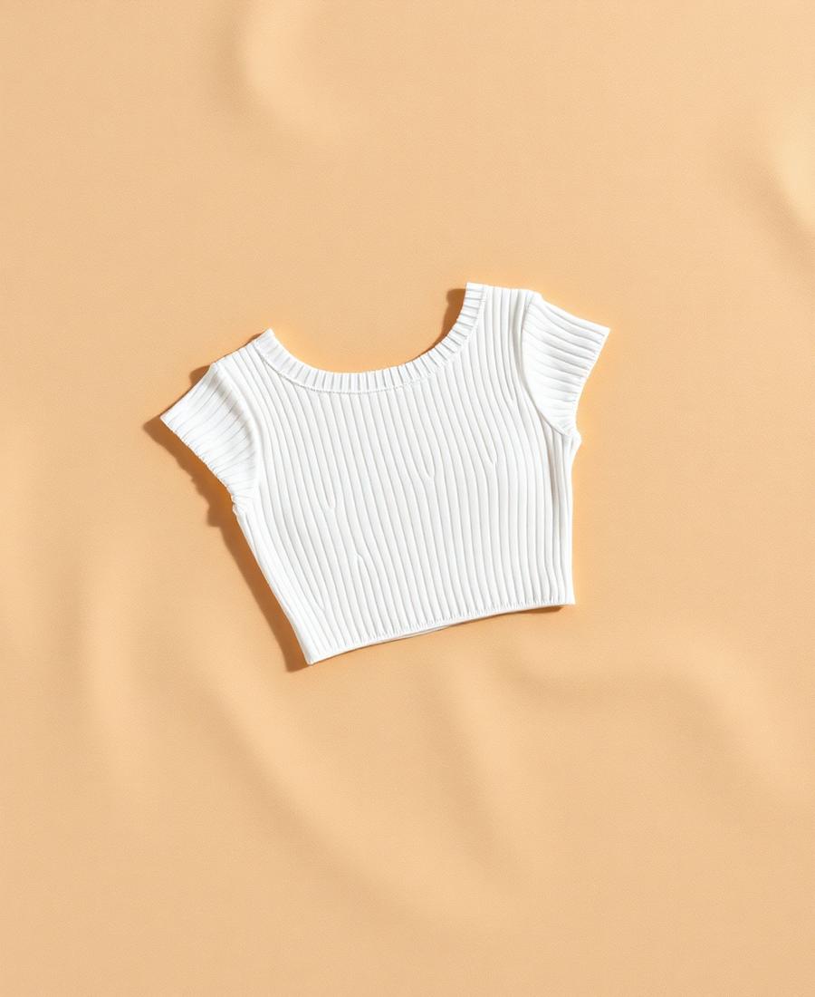 Top Canelado Off-White